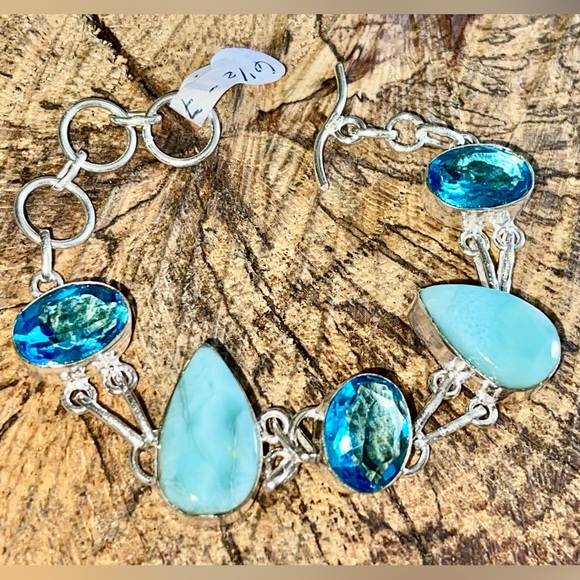 Caribbean Larimar Pectolite Bracelet - Picture 7 of 8